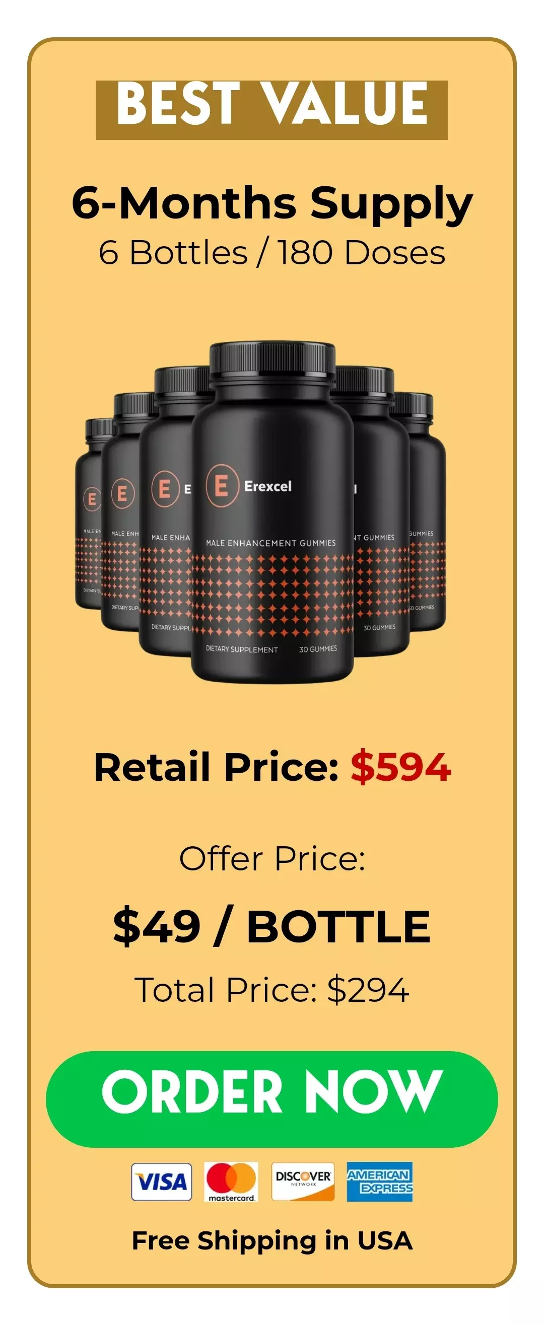 Erexcel™ 6 bottles pricing